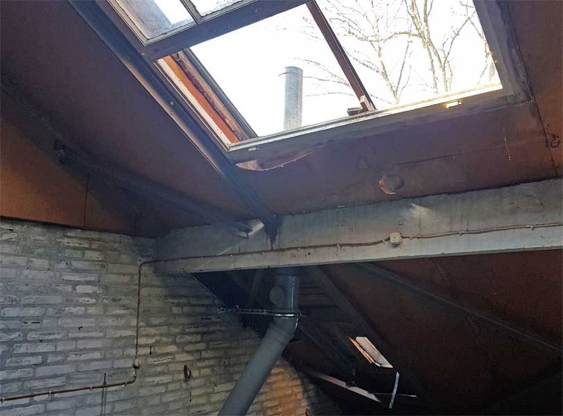Abgasleitung Dachboden
